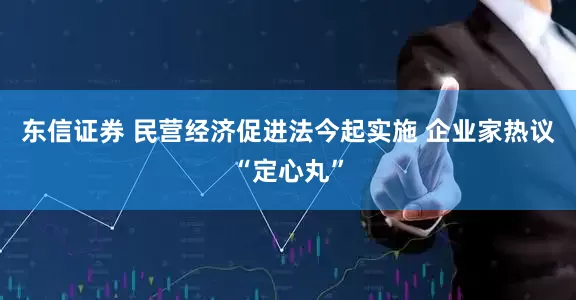 东信证券 民营经济促进法今起实施 企业家热议“定心丸”