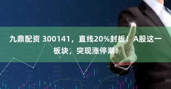 九鼎配资 300141，直线20%封板！A股这一板块，突现涨停潮！
